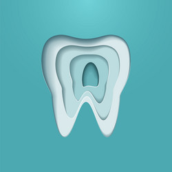 Realistic 3d tooth poster transparent stomatology Vector Image