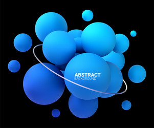 3d abstract liquid blobs vector image
