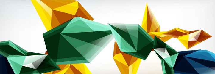 3d triangles and pyramids abstract vector image