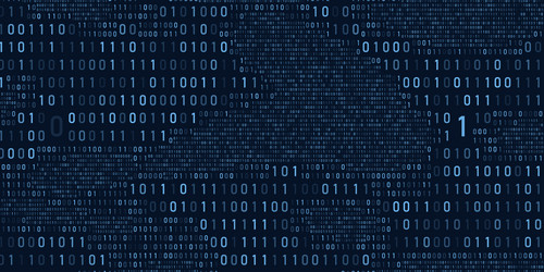 Abstract Binary Cloud Tech Background vector image