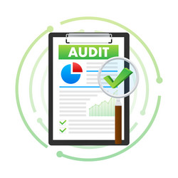 auditing concepts tax process data analysis vector image