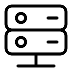 device for control network resources server vector image