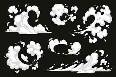 Explosion Cloud Effect Set vector image