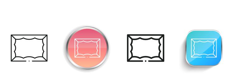 frame icon thin linear regular and button style vector image
