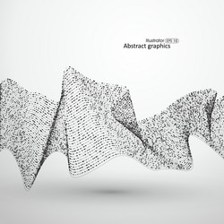 point flow line pattern composed vector image