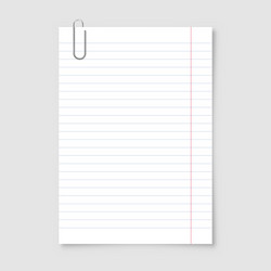 realistic blank paper sheet in a4 format vector image