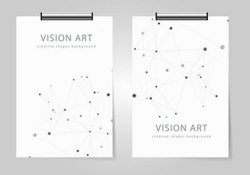 Cover brochures with connect lines and dots vector