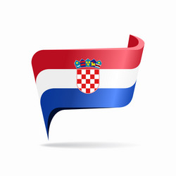 Croatian Flag Pointer Map vector image