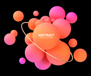 3d abstract liquid blobs vector image