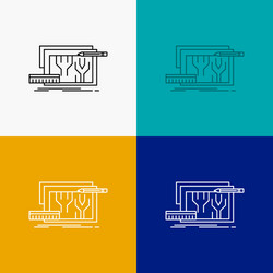 architecture blueprint circuit design engineering vector image