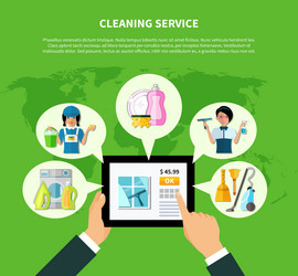 cleaning online application concept vector