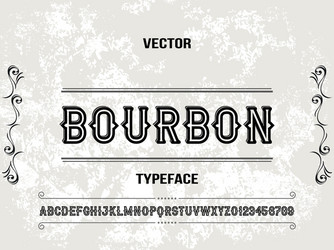 font alphabet script typeface handcrafted vector image