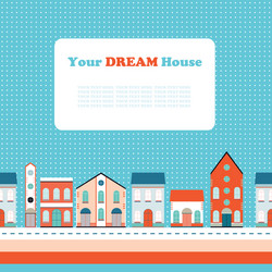 House buildings home seamless background pattern Vector Image