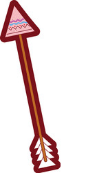line color arrow native object with ornamental vector image