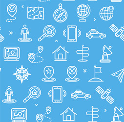 location and navigation pattern background vector image