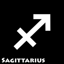 Logo zodiac sign sagittarius vector