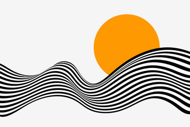 optical illusion of a distorted wave abstract vector image
