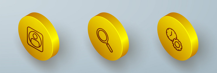 set isometric line create account screen vector image
