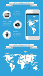 ui infographics and web elements vector image