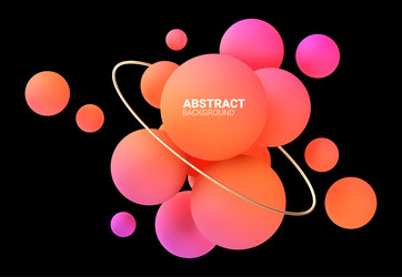 3d abstract liquid blobs vector image