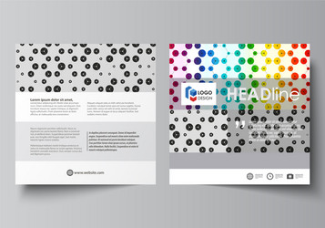 business templates for square brochure flyer vector