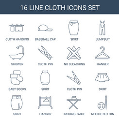Cloth icons Royalty Free Vector Image - VectorStock