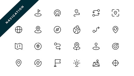 location icons set navigation map pointer vector image