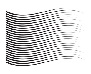 Perspective speed motion lines wavy horizontal vector