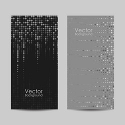 Set banners with dots vector