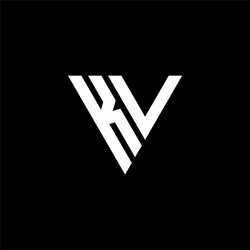 Kv logo monogram with triangle and hexagon shape Vector Image