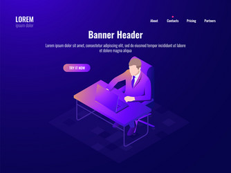 programmer at work isometric software development vector image