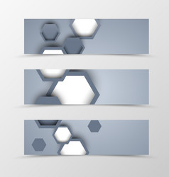 Set of header banner dynamic design vector