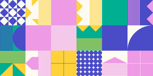 simple geometric pattern design with basic vector image