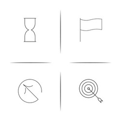 Web applications simple linear icons set outlined vector