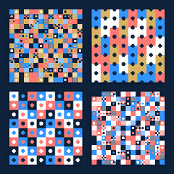 abstract background seamless pattern set made vector image