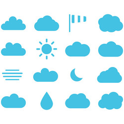 clouds icons set of in different form vector image