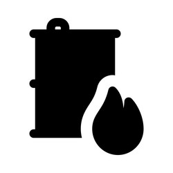 Container with hazardous flammable liquid Vector Image