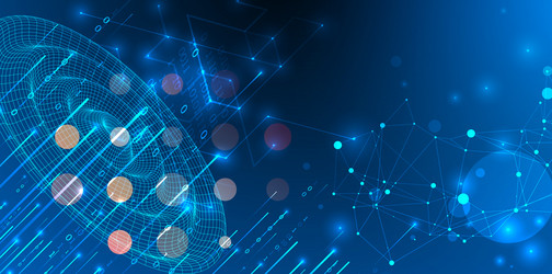futuristic technology background plexus structure vector image
