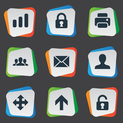 set of simple application vector image
