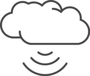 cloud computing wifi technology icon line design vector image