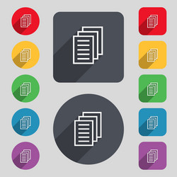 copy file duplicate document icon sign a set of 12 vector image