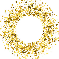 frame or border of random scatter hearts vector image