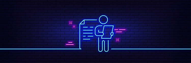 job interview document line icon cv file page vector image