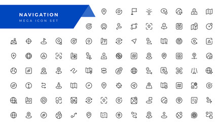 location icons set navigation map pointer vector image
