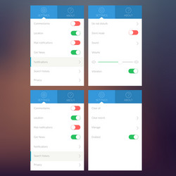 settings flat user interface concept vector