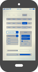 flat ui design smartphone mobile app template vector image