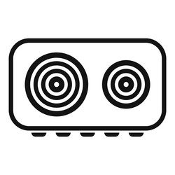 induction cooker panel with touch control buttons vector image
