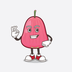 java apple cartoon mascot character with calling vector image