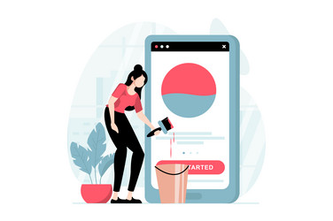 ui and ux design concept with people scene in flat vector