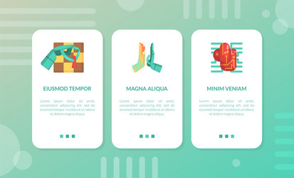 Artificial intelligence landing page set website vector